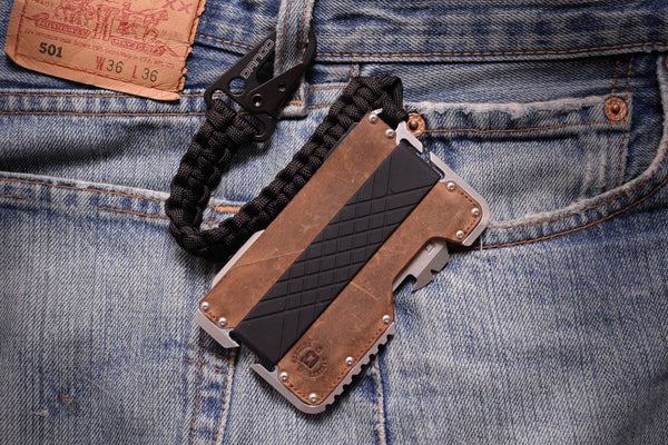 Dango TACTICAL EDC Wallet - Genuine Leather, Multitool, RFID Block (Made in USA) - CaseMotions