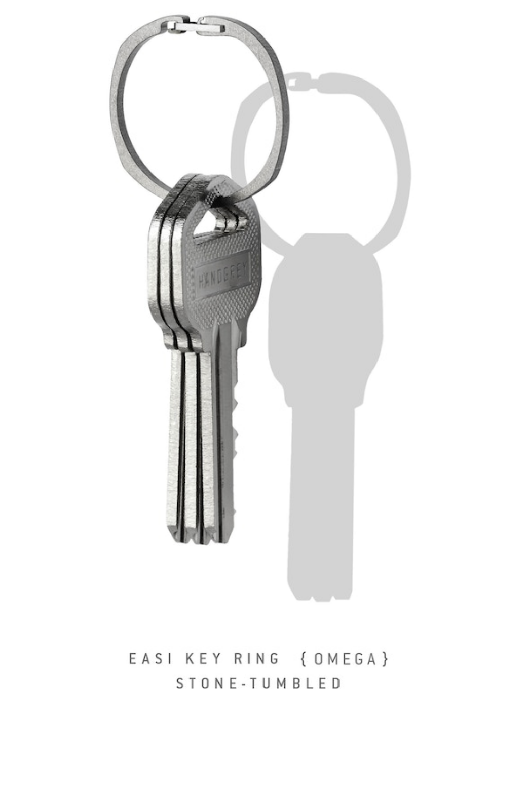 HANDGREY EASI TITANIUM Keyring - OMEGA & ROUND & ARMS (28mm and 25mm)
