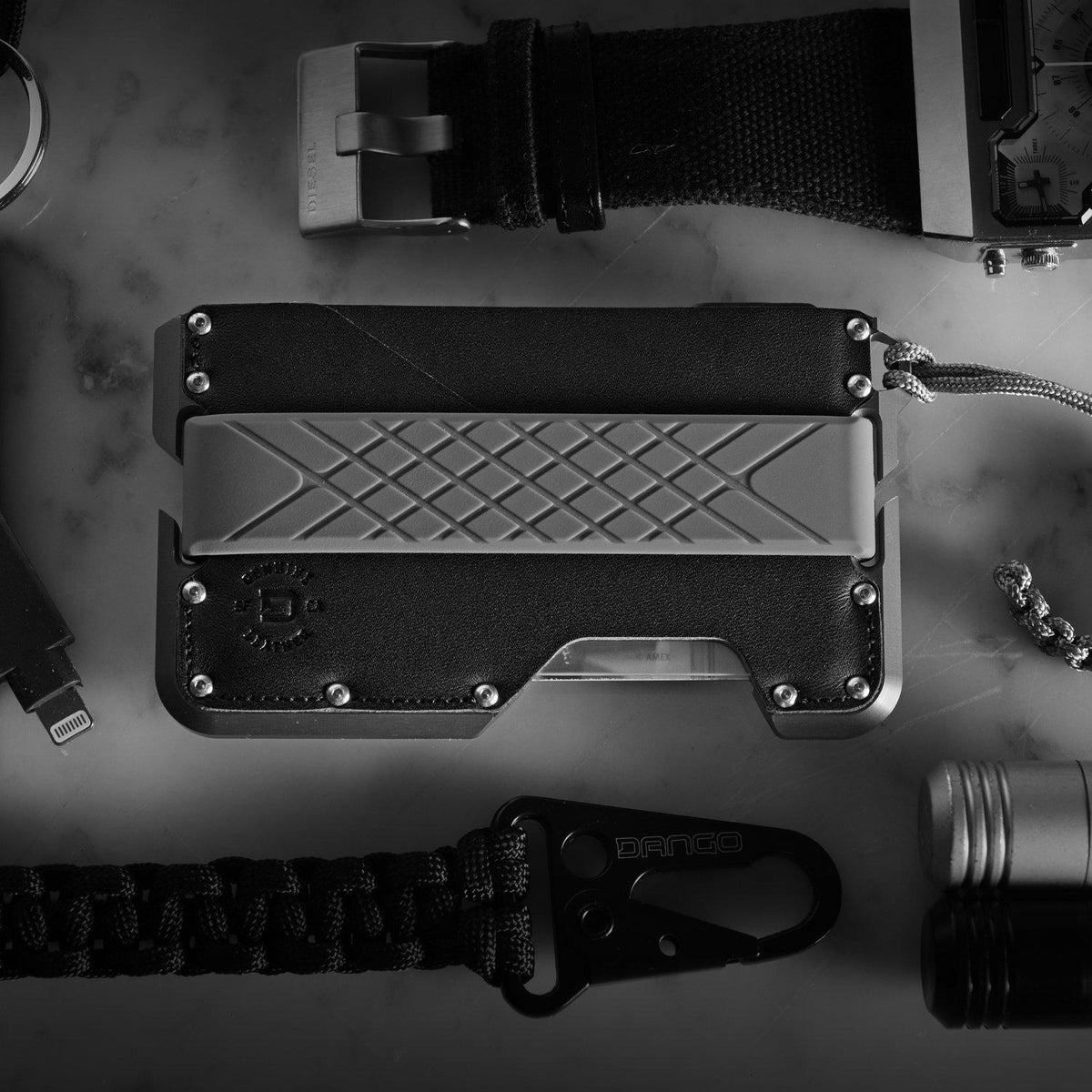 Dango DAPPER EDC Wallet - Limited BATWING GREY, RFID Block (Made in USA) - CaseMotions