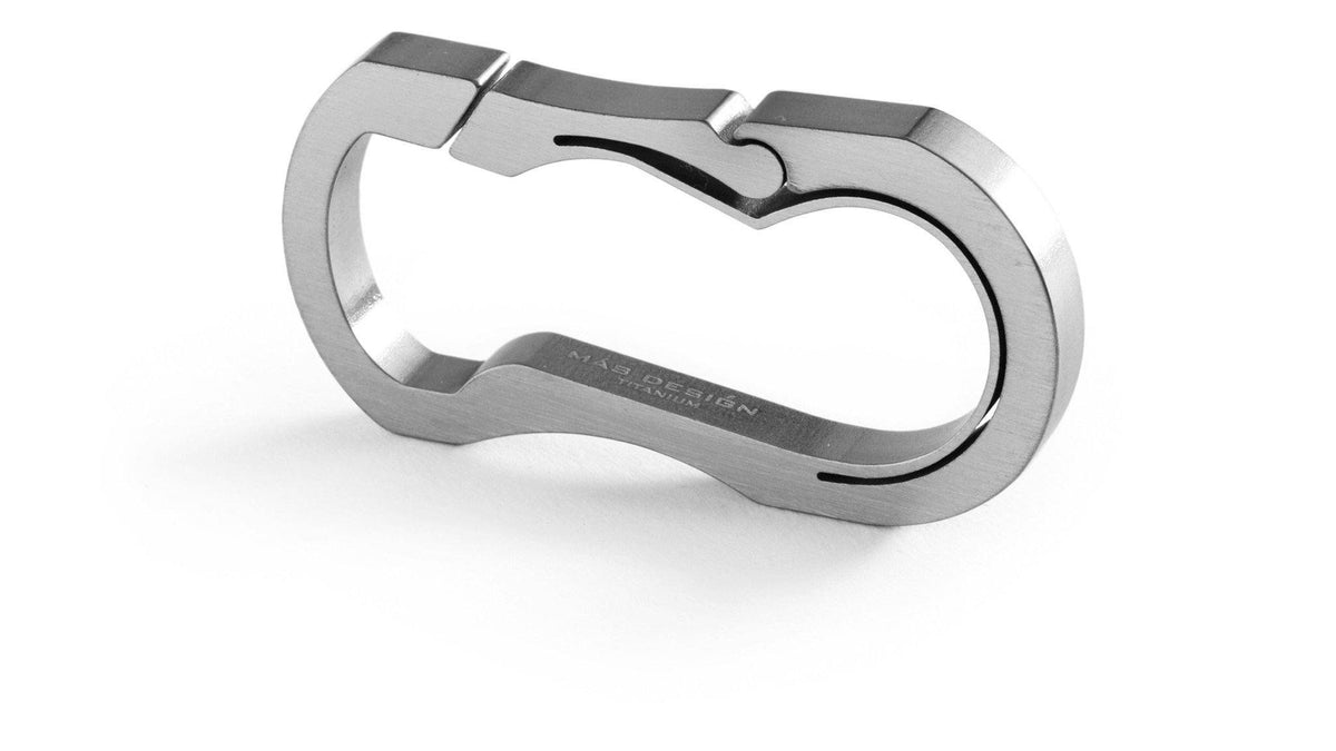 Mas Design Bauhaus K80 Titanium Unibody Key Carabiner - CaseMotions
