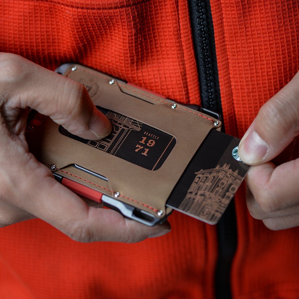 Dango M1 Maverick Wallet - Single Pocket Leather  - RFID Block (Made in USA) - CaseMotions