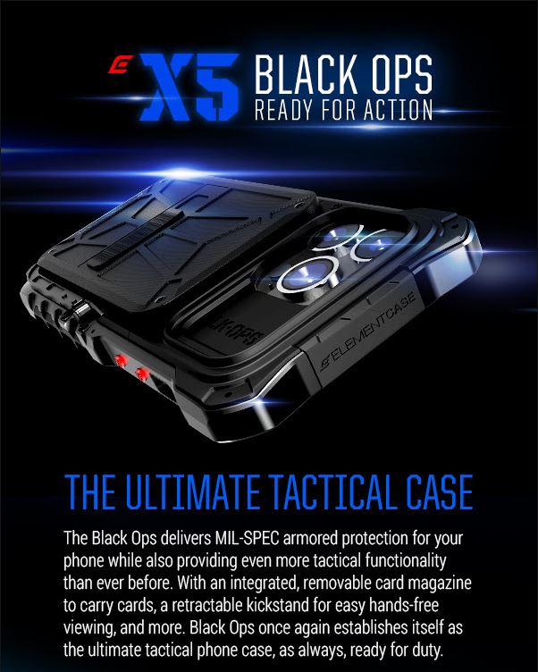 Element Case BLACK OPS X5 for iPhone 14 / 14 Pro (6.1 Element Case BLACK OPS X5 for iPhone 14 / 14 Pro (6.1